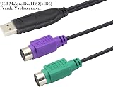 zdyCGTime USB to Dual PS2 Female Converter Y Splitter Cable Keyboard Mouse view 3
