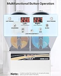 VEVOR Slushie Machine, 15Lx2 Double Tank Commercial
