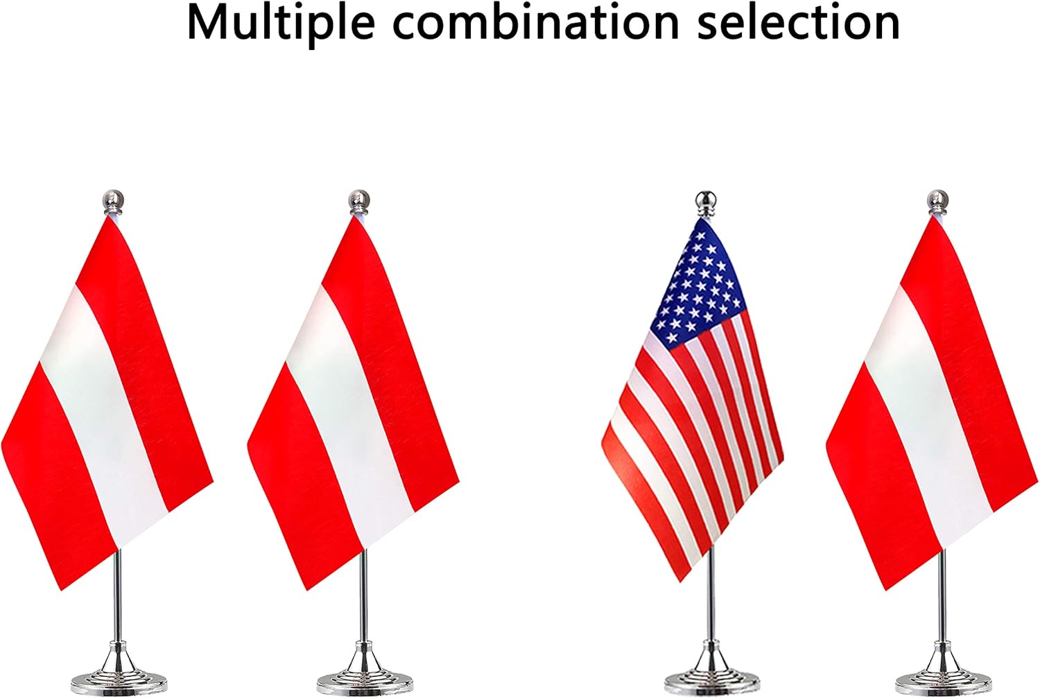 WEITBF Austria Desk Flag Small Mini Austrian Office Table Flag with Stand Base,Austrian Themed Party Decorations Celebration Event,2 Pack: Garden & Outdoor