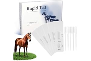 Horse Pregnancy Test Kit - Rapid Urine Test Strips for Mares, Accurate Results in 10 Mins, Easy-to-Use Farm Animal Breeding D