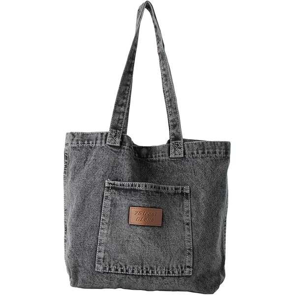 Amazon.com: Denim Tote Light Weight Shoulder Handbag Unisex