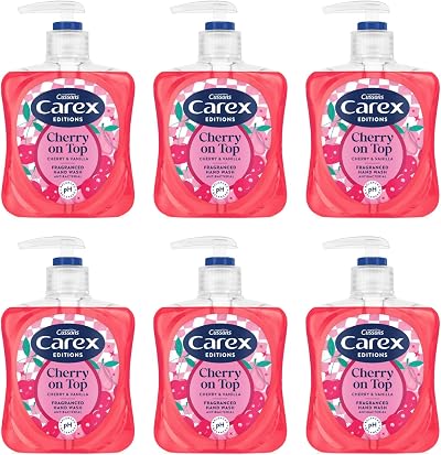 Carex Cherry On Top Antibacterial Handwash 6x250ml Brand CAREX