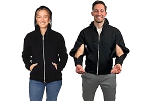 Inspired Comforts Dialysis Port Access Unisex Hoodie with Two Way Arm Access Zip
