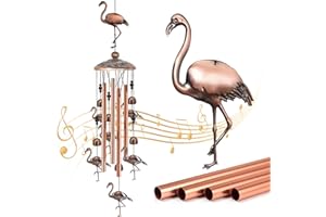 BAOXUE Wind Chimes for Outside Flamingo Gifts for Women Flamingo Garden Decor Birthday Gift for Mom Grandma Friend Flamingo Outdoor Yard Decorations Windchimes Outdoors