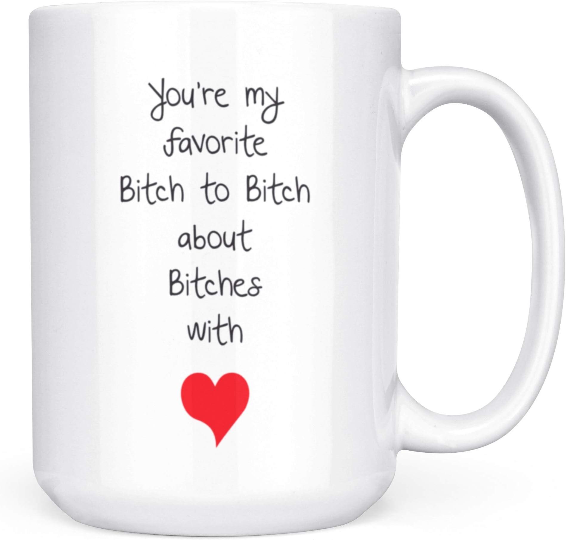 Artisan Owl You're My Favorite Bitch Mug – 15oz Ceramic Coffee & Tea Cup Unique & Funny Birthday or Galentine’s Day Present