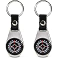 2 Pack Style Key Ring Compass | Keychain Military Magnetic Compass | Waterproof/Shockproof | Mini Metal Keychain Compass | Survival Gear Compass for Kids Hiking, Camping, Motoring, Outdoor