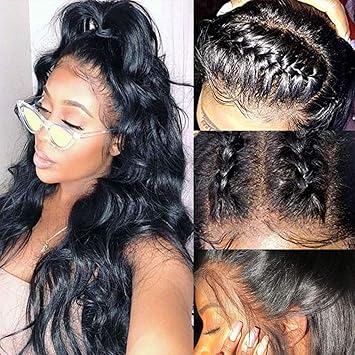 Amazon Com 100 Brazilian Human Hair Glueless Full Lace Wigs