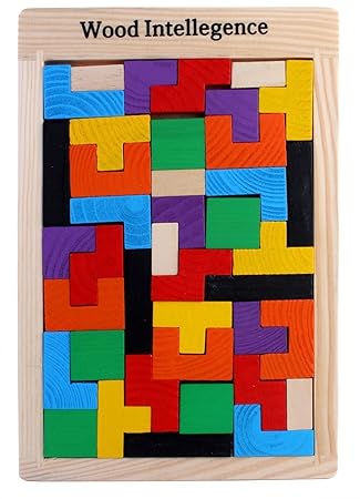 wood intelligence tetris puzzle