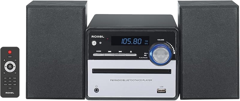 Roxel RCD-230BT Micro CD Player with USB BT FM AUX Remote Control