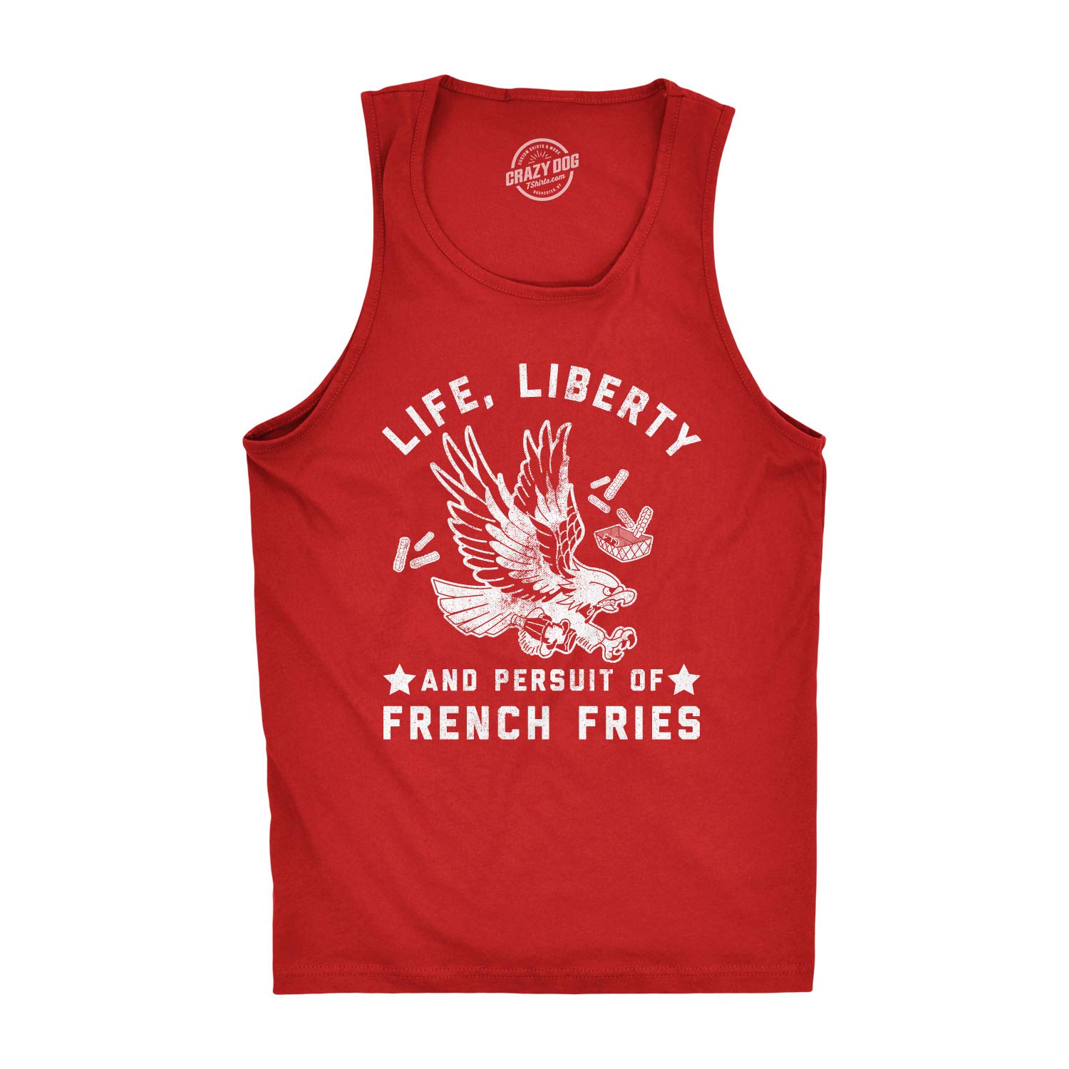 Ness Tank Life Liberty And The Persuit Of French Fries Tanktop Funny 4th Of July T Shirt