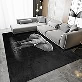ALALAL African Elephant Area Rug, Animal Rug for Living Room, Durable Rug Carpet for Bedroom Home Decorative 5'x7' (60 X 84 in) Black/Grey