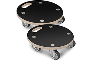 DRTAKEPEAK Furniture Moving Dolly 15 Inch Heavy Duty Movers Hardwood Mobile Roller 550 lbs Capacity Flat Furniture Cart with 4 Wheels (2 Packs)