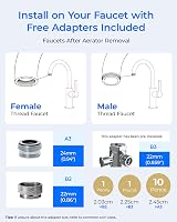 Waterdrop Water Filter Tap Stainless Steel Faucet Filter 320 Gal 0.5 GPM view 2