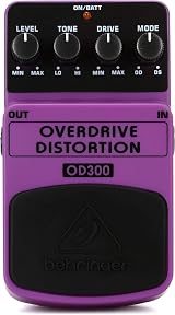 Behringer OD300 Overdrive Distortion Pedal Guitar 2-Mode Tone Blend Purple
