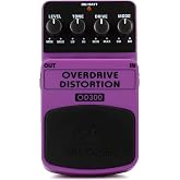 Behringer OVERDRIVE/DISTORTION OD300 Instrument Effects Pedal, Purple