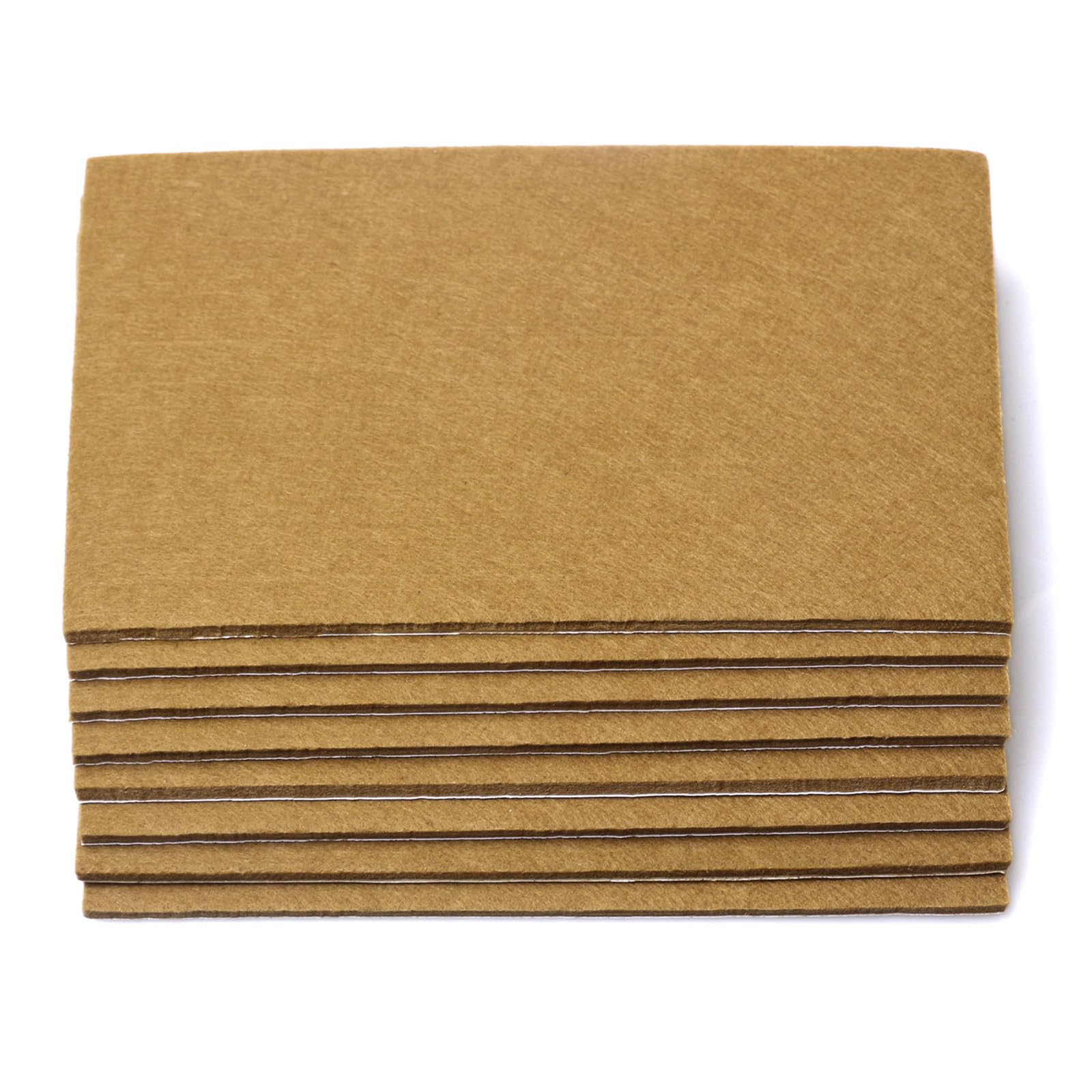 Hoappa 8-Pack Furniture Felt Pads 1/5" Thick Self-Stick Heavy Duty Sheets Wood Floor Protector, Brown