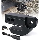 Lupar Tow Hitch Slider with Locks Pin Fits 2 Inch Towing Hitch Receivers Skid Protection Compatible with 3/4" D-Ring Shackles, for Off-Road Pickups Trucks SUV