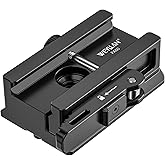 WEYLLAN PA60 Arca to Picatinny Adapter Mount with Lever Release, 6061-T6 Aluminum CNC Picatinny Rail Clamp with Arca-Swiss Standard Dovetail and QD Sling Mounting Hole,Compatible with Tripod Ball Head