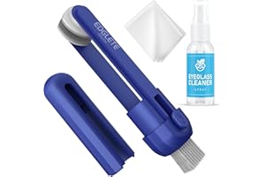 EDGLETE Glasses Cleaner Eyeglass Cleaning Kit, Lens Cleaners Spray with Microfiber Cloth, Portable Glasses Cleaning Kit for Travel, Safe Eyeglasses Cleaner Tool, No Streaks Scratch