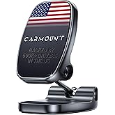CARMOUNT F2 Adjustable Car Mount | 2.0 Magnetic Phone Mount, Dashboard Phone Holder for Car, 6X N52 Magnets, 360° Rotation & Tilt, Universal Dash Mount for All Cell Phones