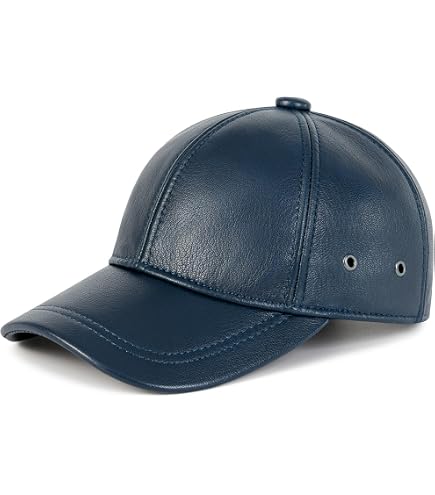 Zessano Genuine Leather Unisex Baseball Cap - 100% Sheep Leather