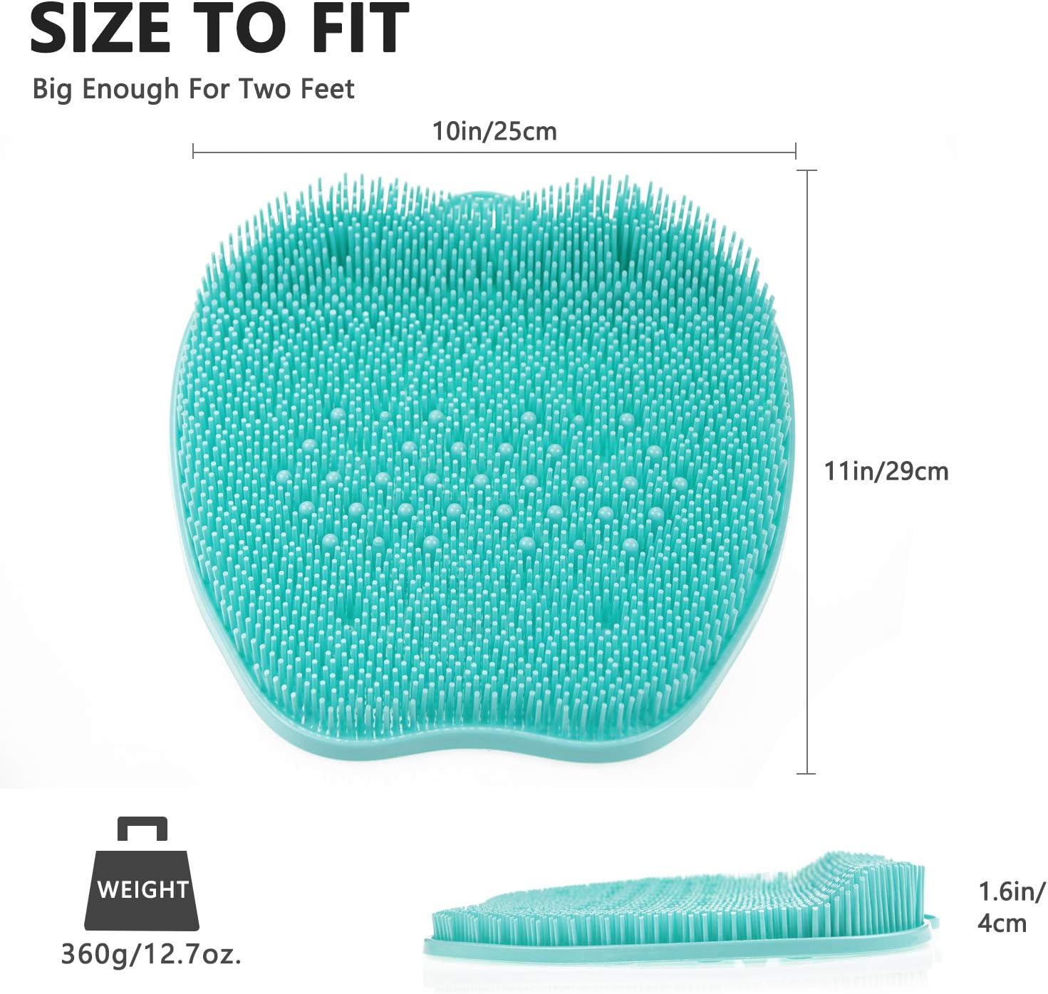 Newthinking Foot Scrubber Cleaner Massager, Shower Foot Massager Cleaner Brush with Non-Slip Suction Cups and Foot Acupressure Massage Mats for Foot Care, Foot Circulation & Reduces Foot Pain (Green): Health & Personal Care
