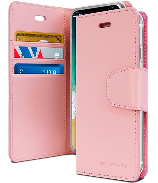 Iphone Xs Case Iphone X Case Drop Protection Goospery Sonata Wallet Case Card Slots Pu Leather Tpu Casing Flip Stand Cover For Apple Iphone Xs X Pink Ipx Son Pnk Amazon In Electronics