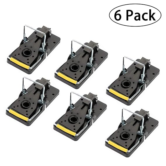 AOOKEY 6 Pack Kill Mice Catcher, Easy to Set Reusable Mouse Control