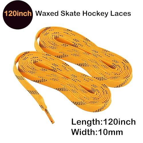 YUNNLEZT Hockey Skate Laces, 1Pair 96inch Waxed Hockey Skate Laces - Main Image