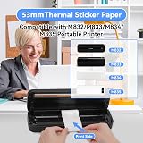 Phomemo M02 Paper 50mm x 3.5m 3 Rolls White Self-Adhesive Sticker Paper view 4
