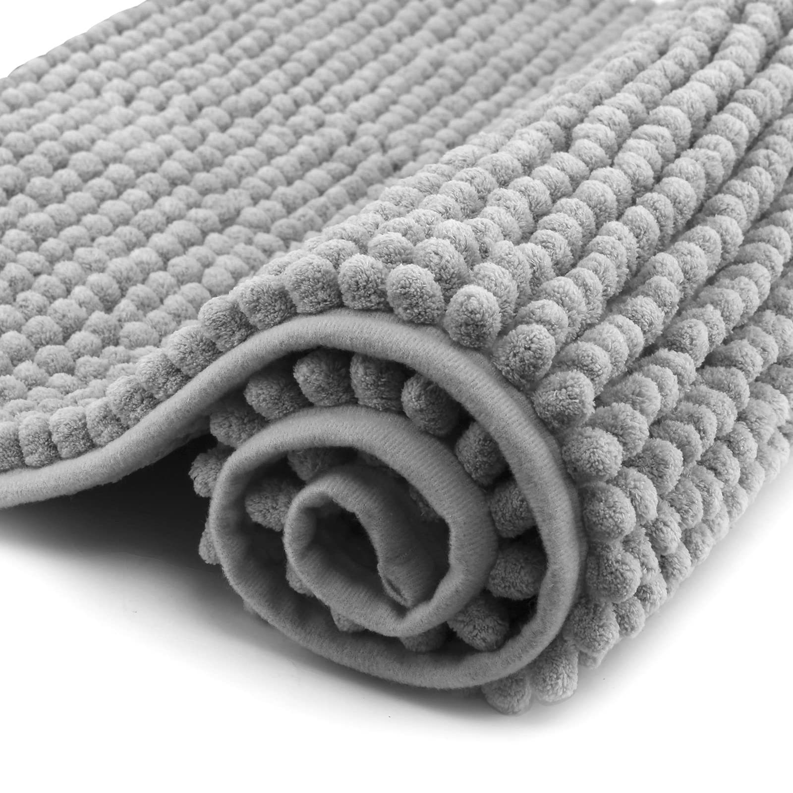 Pincy Chenille Non-slip Bath Mat - 50 x 80 cm Shaggy Microfiber Bathroom Mat - Fast Water Absorbent, Machine-washable Durable Floor Rug, Perfect for Tub, Bathroom, Room