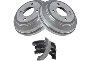 AM AUTOPARTS Rear Brake Shoes Set & 2 Drums Kit Left & Right for Honda Civic CRX Del Sol