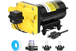 YOMILINK Fully Self-priming Water Pump, 110V 5.5 GPM 70 PSI, Automatic On-Demand Diaphragm Pump, for Kitchen, Bathroom RV, Marine Yacht, Lawn Garden, House, Fish Tanks, Small Fountains, Rain Barrels