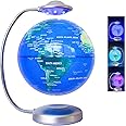 Floating Globe, 3D Rotation with Led Magnetic Levitation Globe, Floating World Map for Learning and Education, Home Desk Decoration, Creative Ornaments Decoration