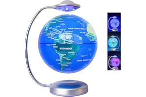 RNUIE Floating Globe, 3D Rotation with Led Magnetic Levitation Globe, Floating World Map for Learning and Education, Home Desk Decoration, Creative Gift Decoration