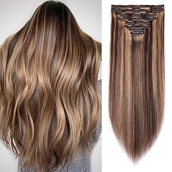 Amazon Com S Noilite Clip In Human Hair Extensions 100 Real