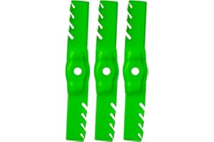 8TEN LawnRAZOR Blade for John Deere Z325E Z330M S240 X330 X350 X354 X370 48A Inch Deck UC25185 (Toothed Mulching) 3 Pack