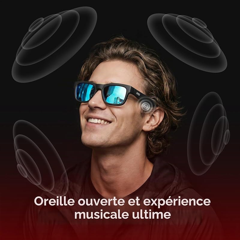 OhO Open Ear Smart Glasses, UV400 Z87.1 Lightweight Bluetooth Sunglasses