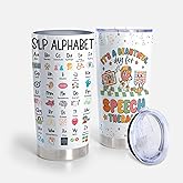 NHABAOVIEC Speech Therapy Stainless Steel Tumblers - Gift for Speech Language Pathologists and Therapists - SLP Pathologist Gifts (Design 3)