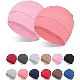 FocusCare 2Pcs/4Pcs 100% Viscose Beanies for Men Women Helmet Liner Lightweight Sleeping Cap for Chemo Hair Loss