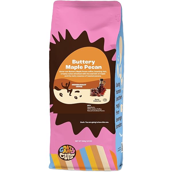 CRAZY CUPS FLAVORED GROUND COFFEE, BUTTERY MAPLE PECAN...