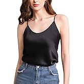 THXSILK 100% Mulberry Silk Cami Tank Top for Women, Luxury Silk Sleepwear & Loungewear, Versatile Camisole Top