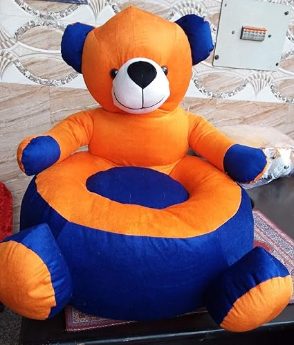 Prachi Toys Imported Premium Quality Stool Soft Toy Chair Cute Animal Shape Soft Toy Chair seat for Baby Sitting /Rocking Chair for Kids