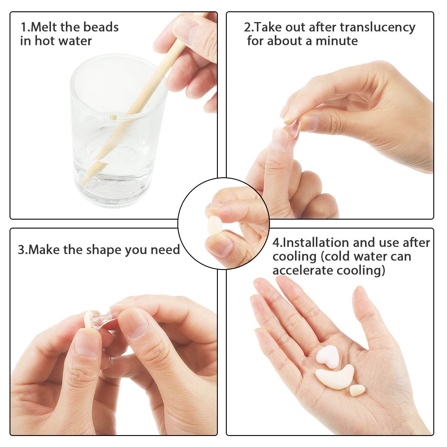 Temporary Tooth Repair Kit, 3.53oz Tooth Filling Thermal Beads, Temporary Veneer Tooth Replacements with Files and Scissors for Filling Fixing the Missing and Broken Tooth : Beauty