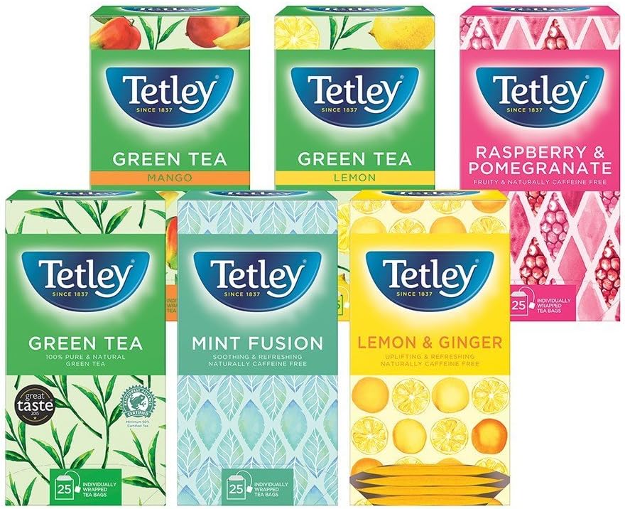 Tetley Tea Bags Fruit and Herbal Variety Box of 25 Ref 1301G Pack 6