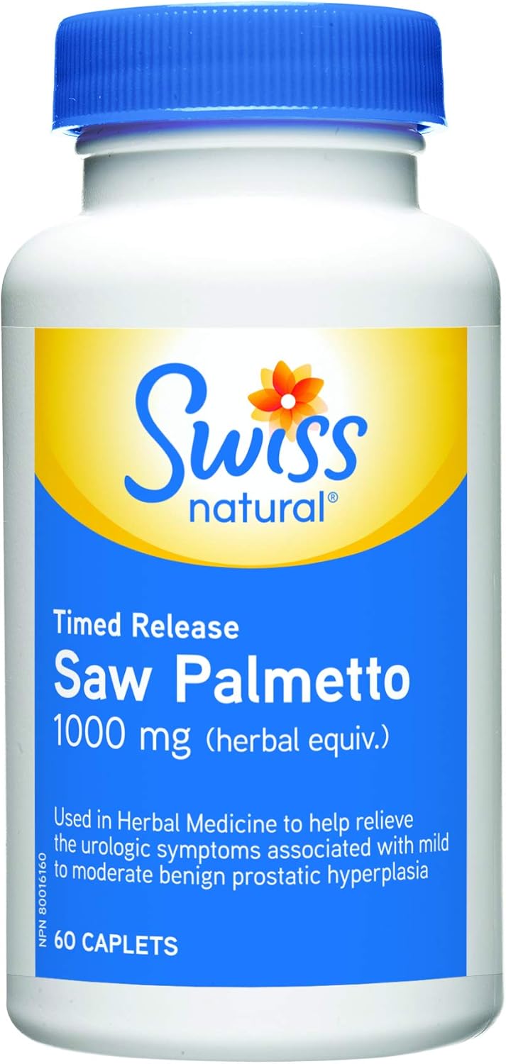 Swiss Natural Saw Palmetto Timed Release Saw Palmetto 1000 Mg 60