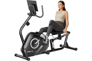 CURSOR FITNESS Recumbent Exercise Bike, Stationary Bikes for Home with Adjustable Seat, 16-Level Magnetic Resistance Recumbent Exercise Bike for Home Gym Cardio Workout Training