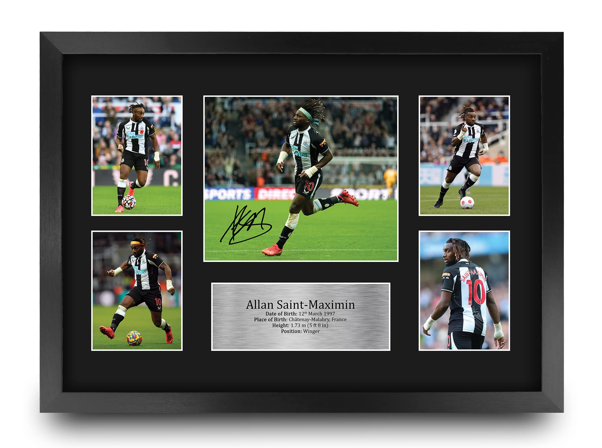 HWC Trading FR A3 Allan Saint-Maximin Magpies Printed Memorabilia Signed Autograph Photograph Display for Football Fans and Supporters - A3 Framed — image 1