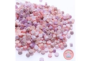 ONWINPOR 600Pcs Wax Seal Beads,Sealing Wax Beads for Wax Seal Stamp, Wax Seal Beads Set with 6 Colors Perfect for Gift Sealing, Letter Sealing,Wedding Cards Sealing, Envelopes Sealing (Pink)