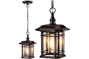 VIANIS Brown Outdoor Chandelier, Oil Rubbed Bronze Porch Lights, Waterproof Hanging Lights for House, Patio, Garden, Anti-Rust, 100% Aluminum